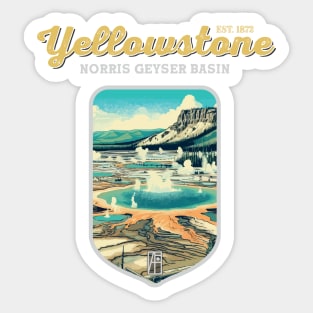 USA - NATIONAL PARK - YELLOWSTONE - Norris Geyser Basin - 7 Sticker